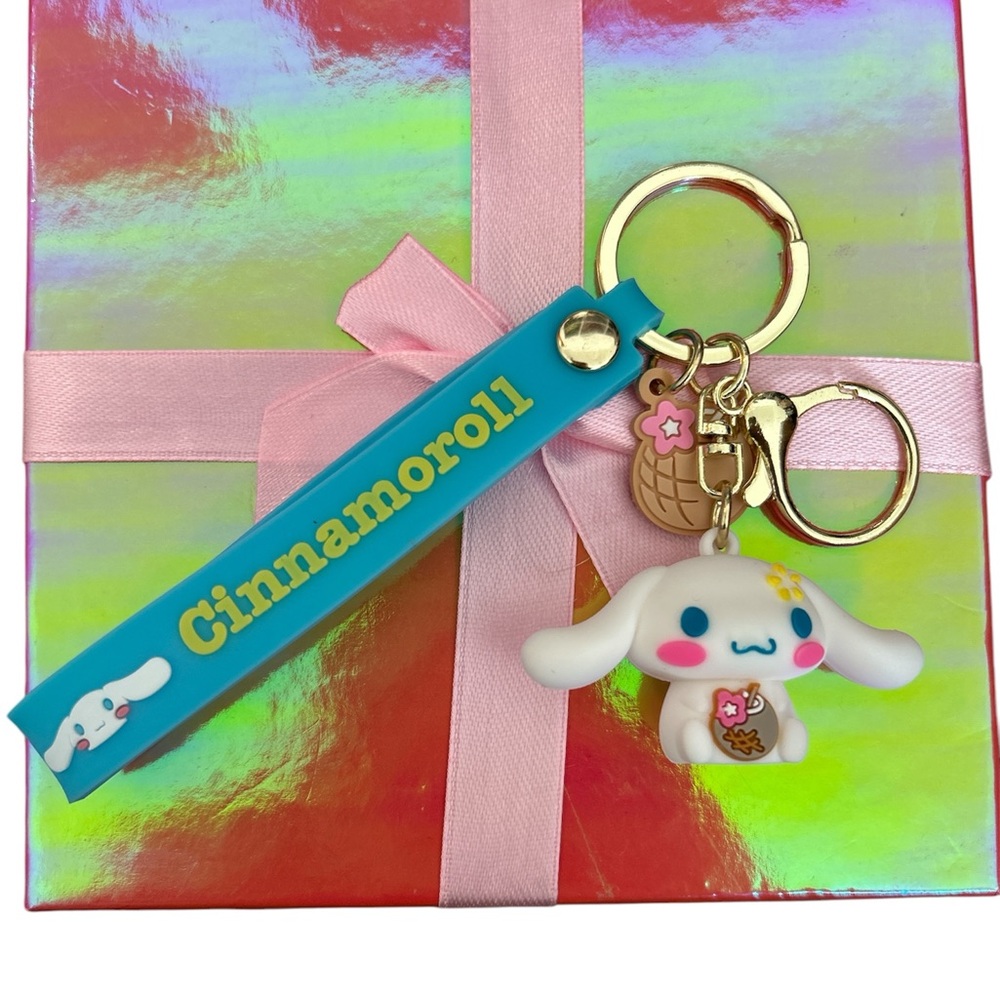 Blue and Yellow Key & Card Holder with Cute Character Charm